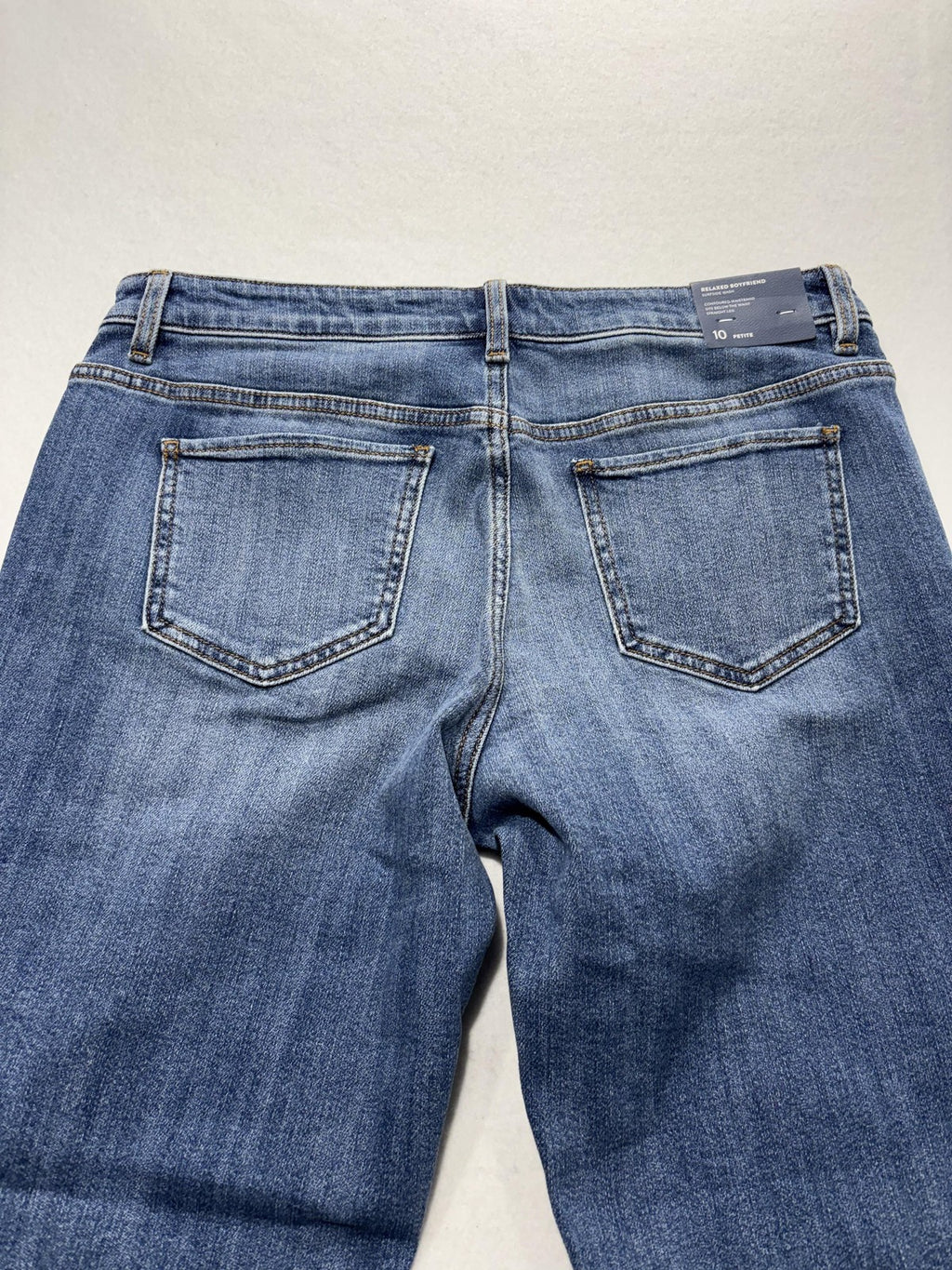 J. Jill Denim Jeans Womens 10P Blue Surfside Wash Relaxed Boyfriend Cuffed Ankle