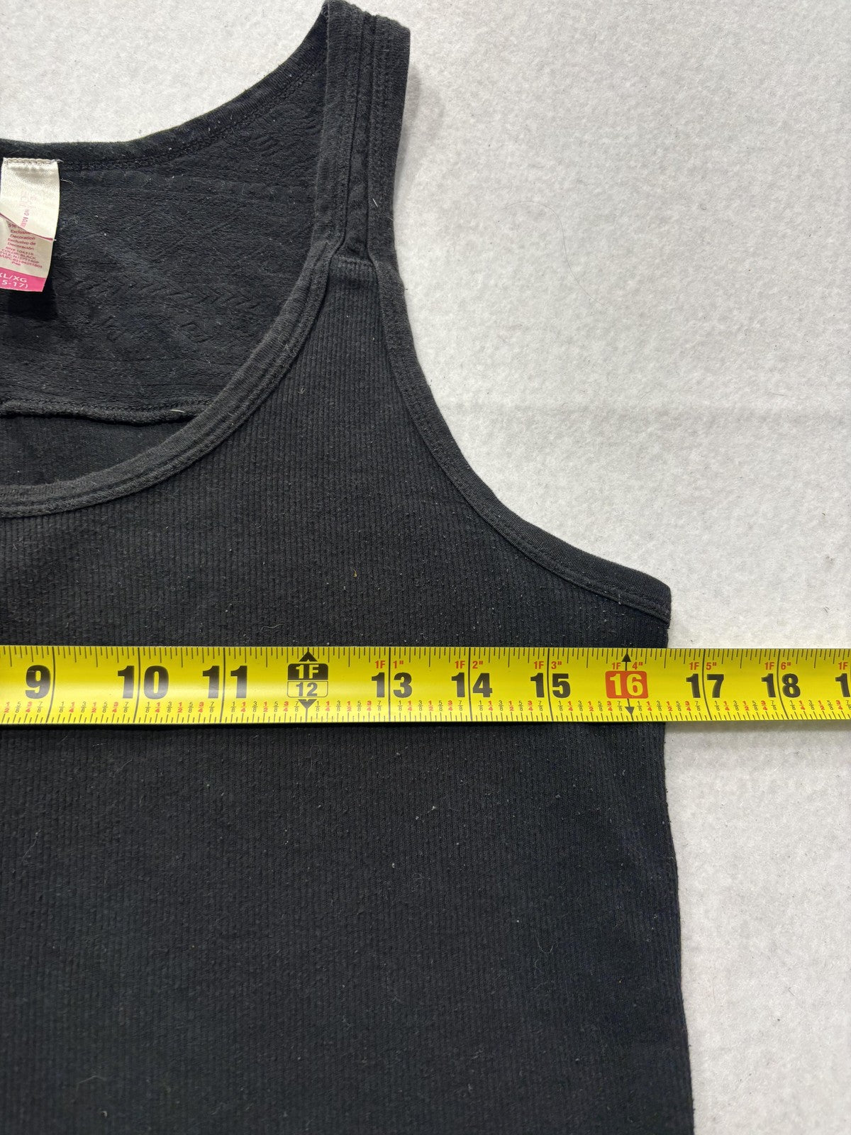 No Boundaries Tank Top Juniors XL Black Scoop Neck Ribbed Knit NJ27T140P
